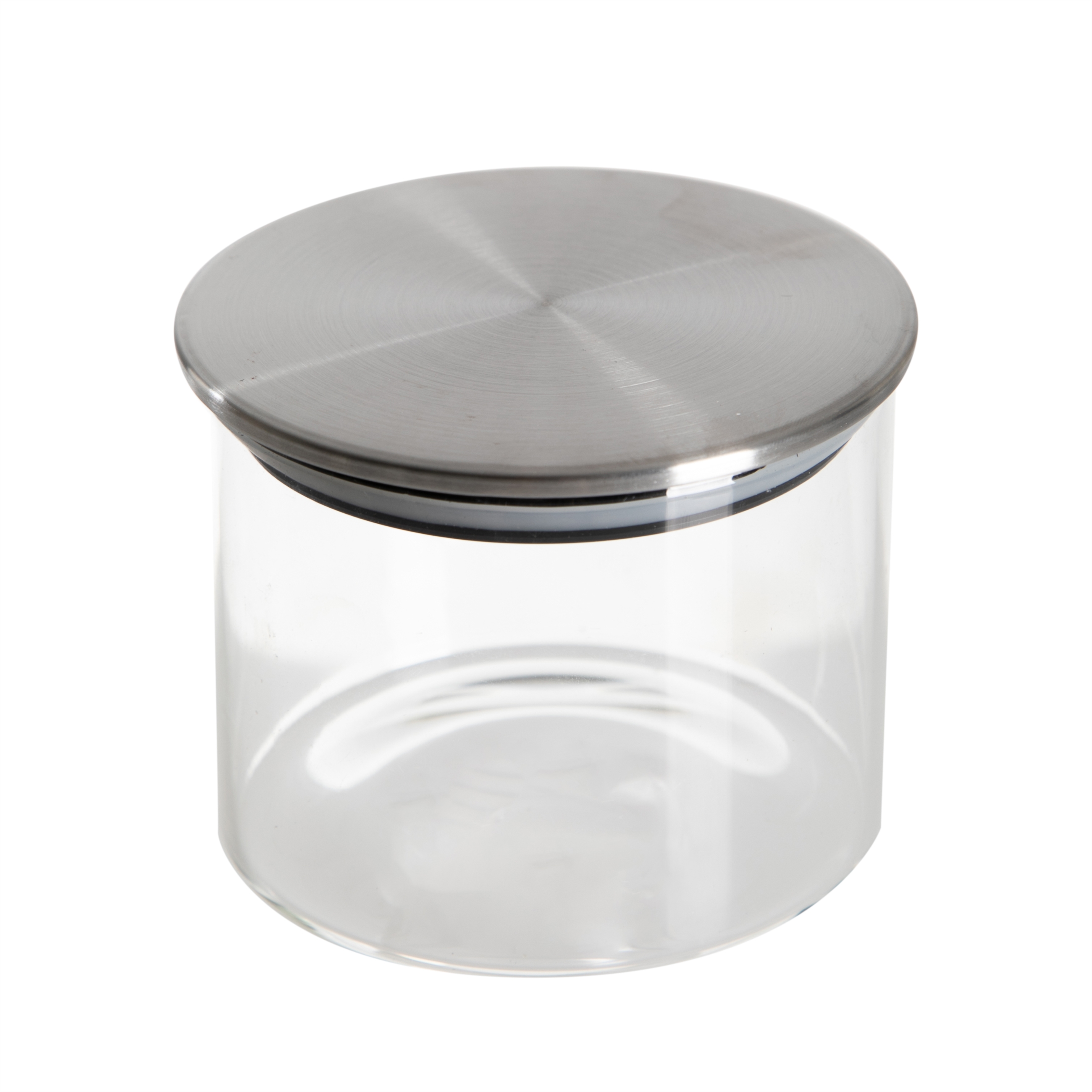 BOROSILIKAT CAM KAVANOZ 530 ML- - SILVER