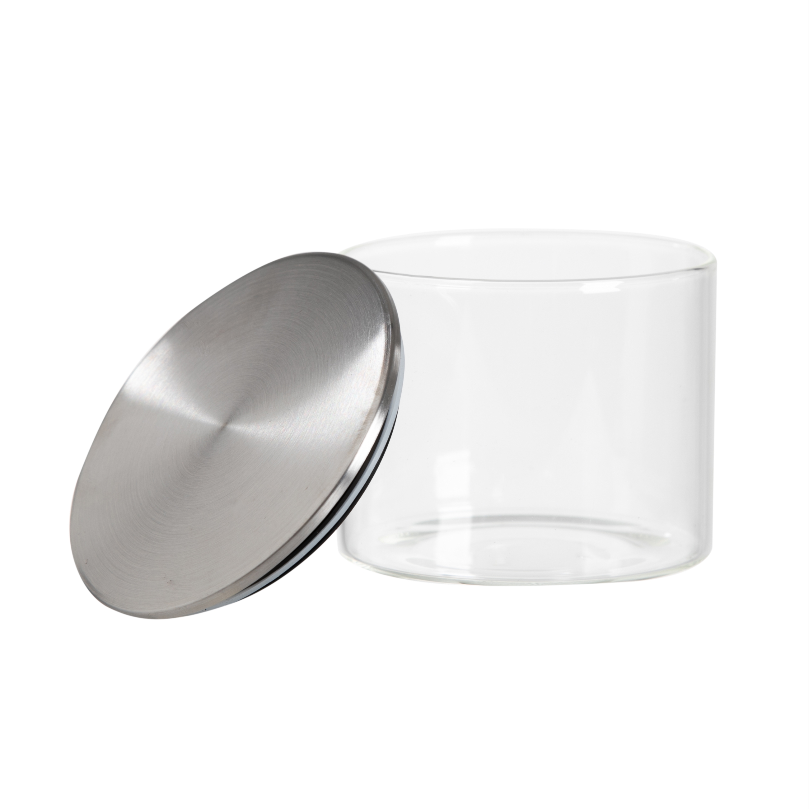 BOROSILIKAT CAM KAVANOZ 530 ML- - SILVER