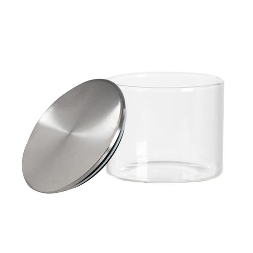  BOROSILIKAT CAM KAVANOZ 530 ML- - SILVER