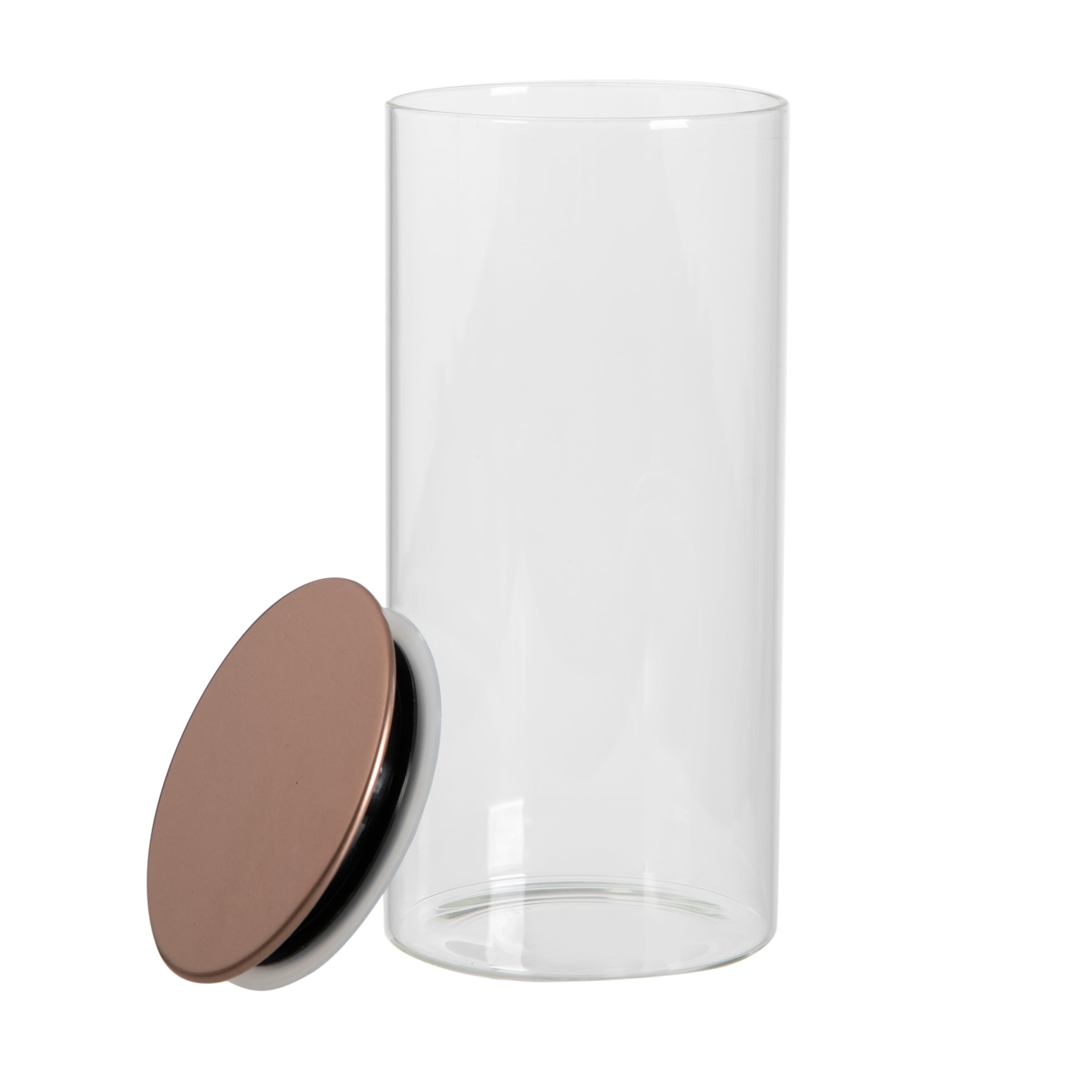 BOROSİLİKAT CAM KAVANOZ L-  BRONZ