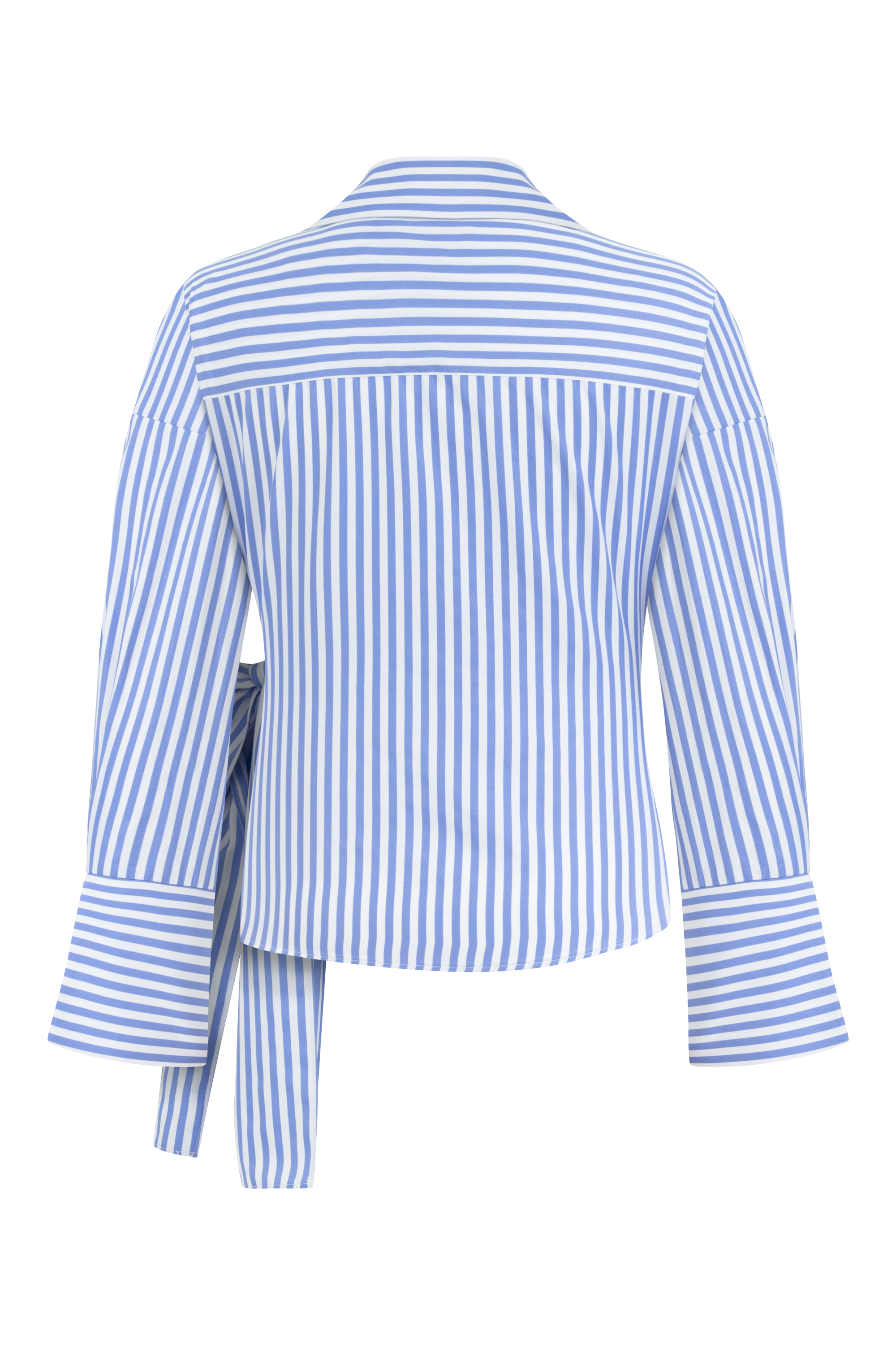 ÇİZGİLİ KRUVAZE SMART BLUZ