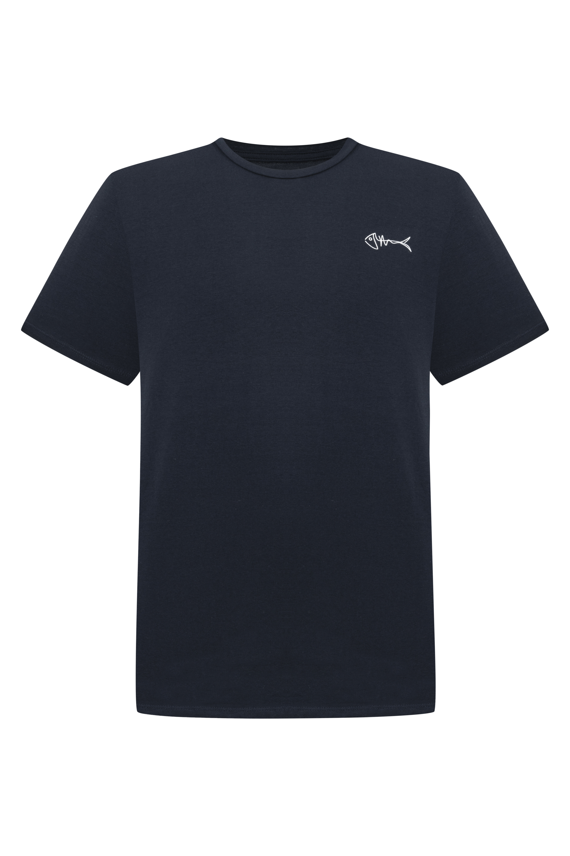 MARİN BASKILI BİSİKLET YAKA KISA KOLLU T-SHIRT