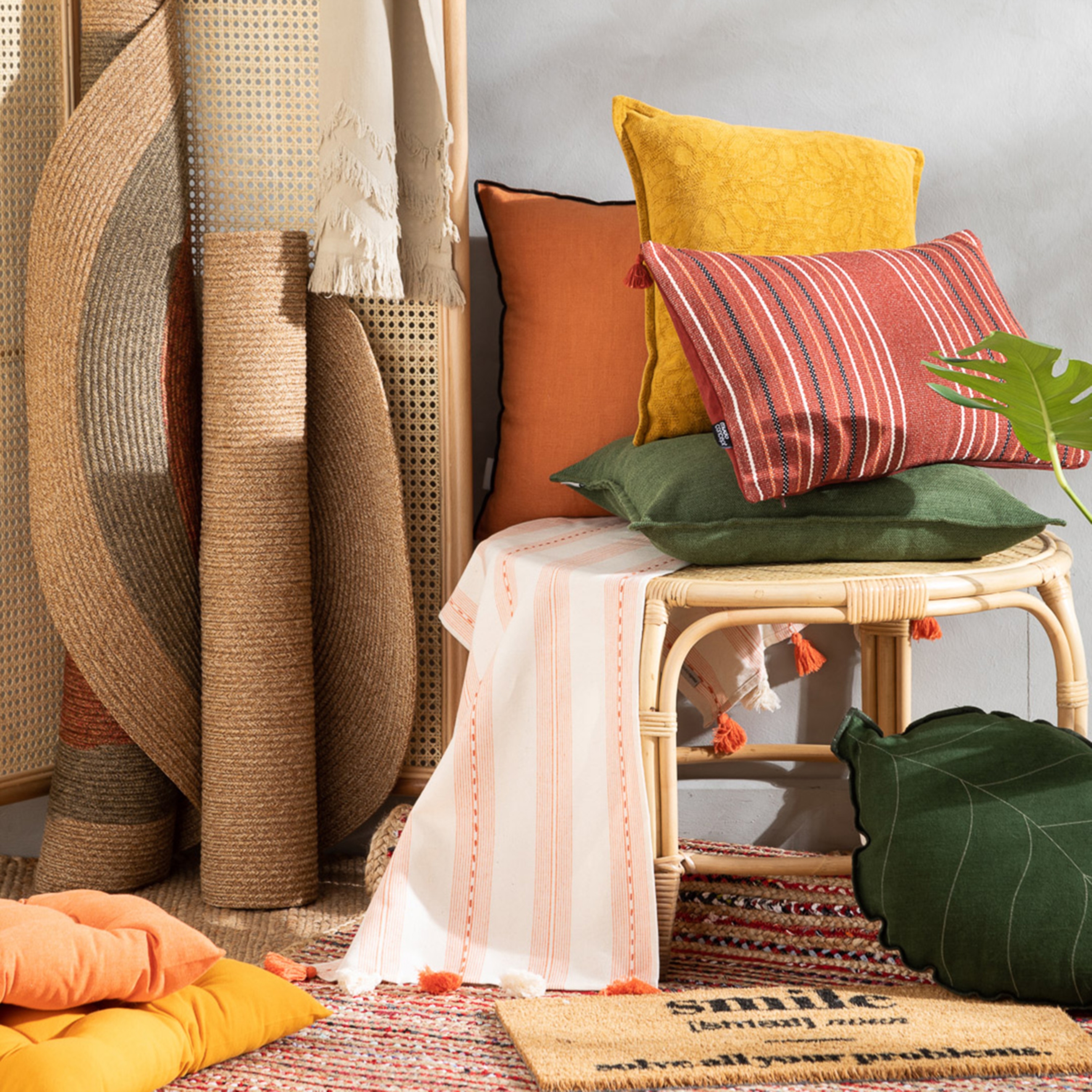 MIRANDA PÜSKÜLLÜ RUNNER KİREMİT 45x130