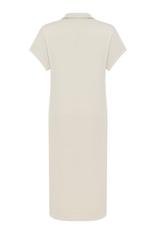  POLO YAKA UZUN ELBİSE