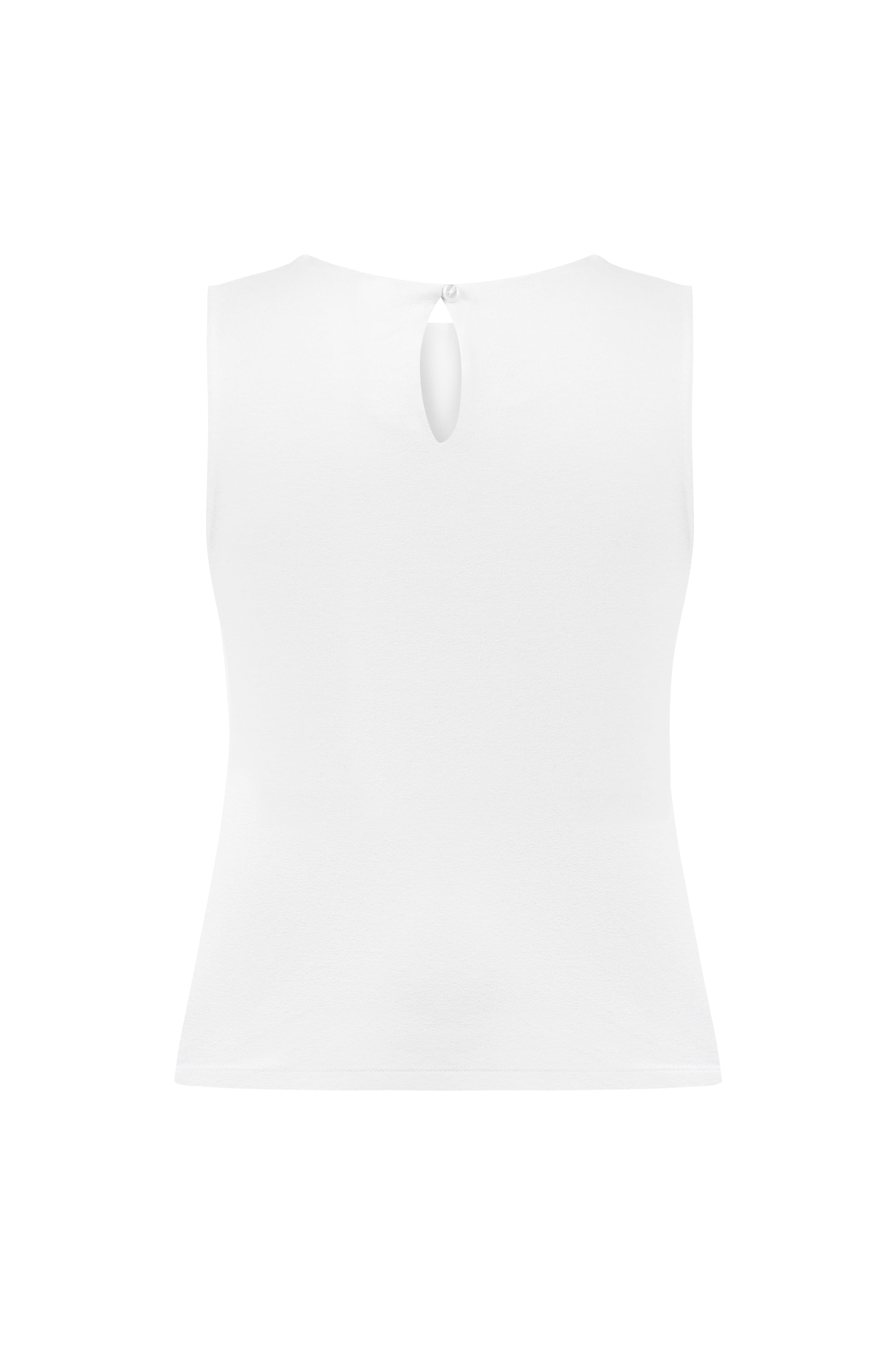 VİSKOZ KARIŞIMLI KOLSUZ BLUZ