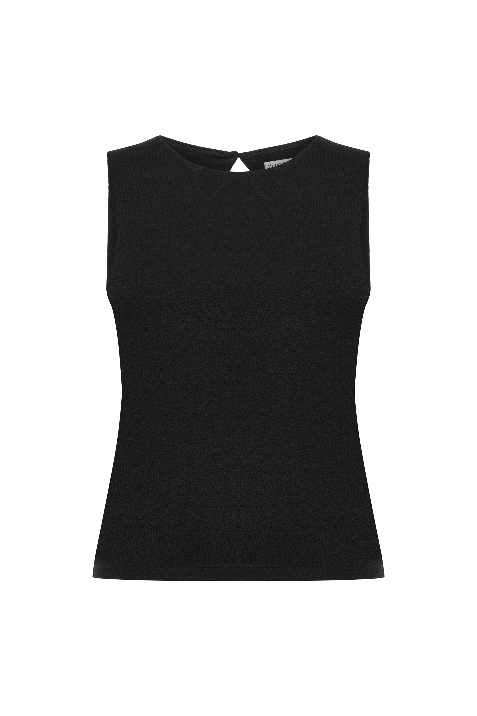 VİSKOZ KARIŞIMLI KOLSUZ BLUZ