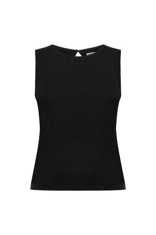  VİSKOZ KARIŞIMLI KOLSUZ BLUZ