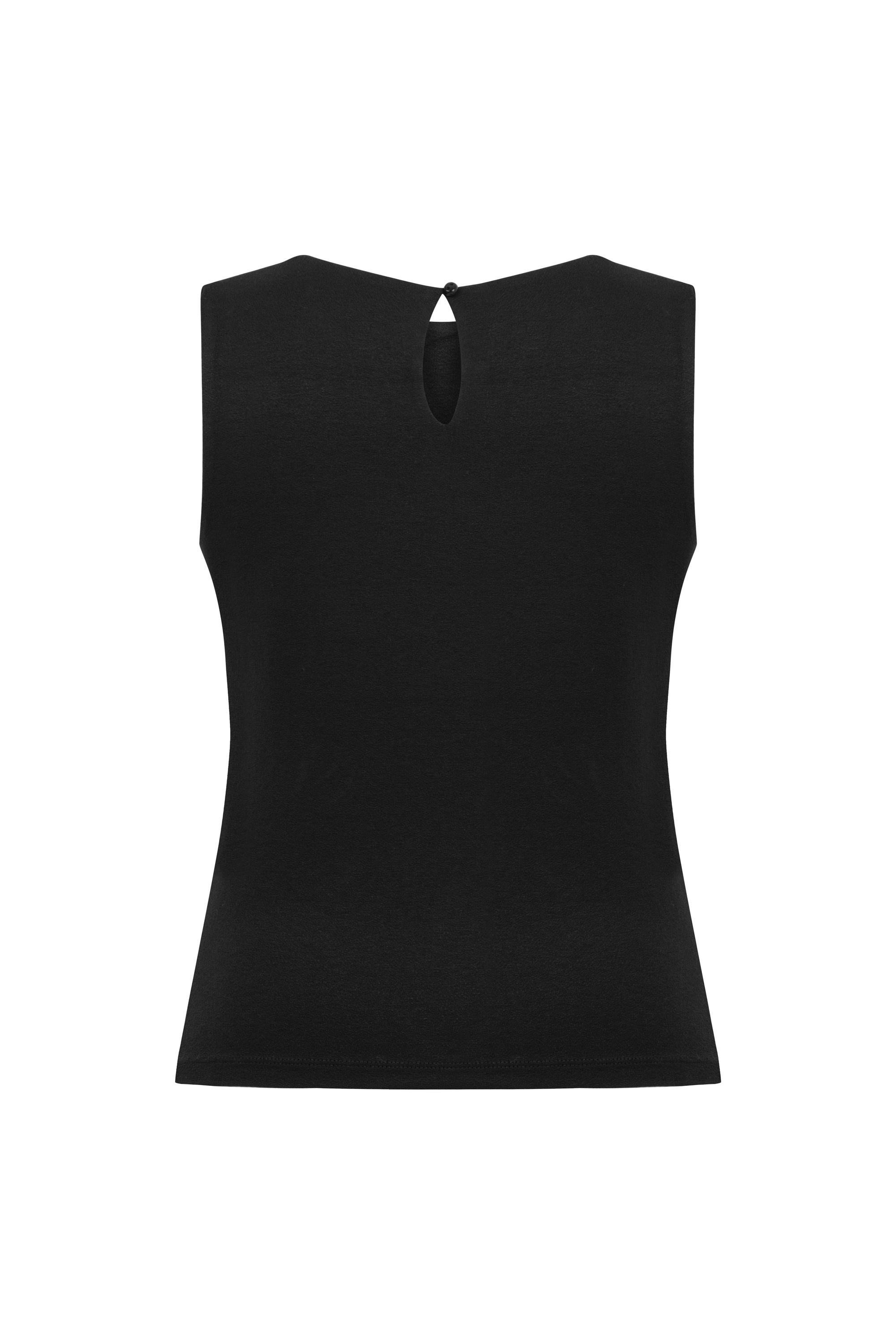 VİSKOZ KARIŞIMLI KOLSUZ BLUZ