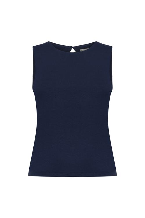  VİSKOZ KARIŞIMLI KOLSUZ BLUZ