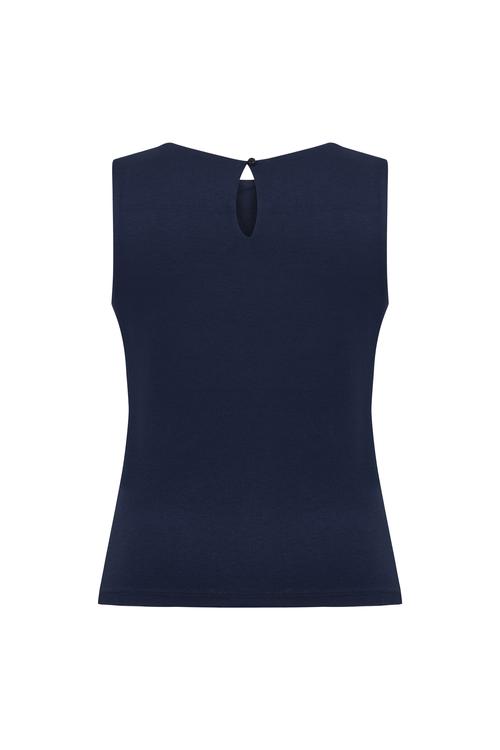  VİSKOZ KARIŞIMLI KOLSUZ BLUZ