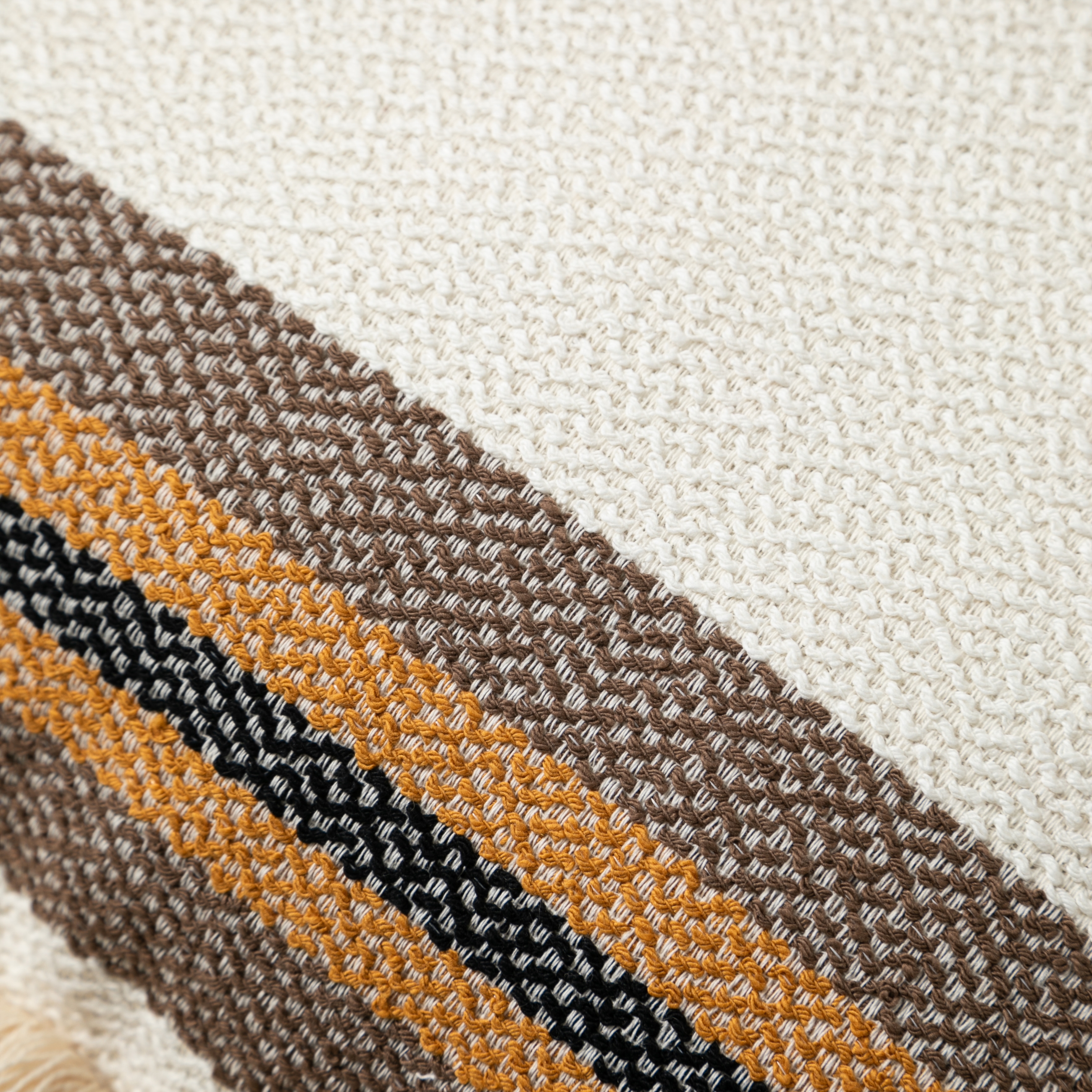 BELLA STRIPE KIRLENT EKRU HARDAL 40X40