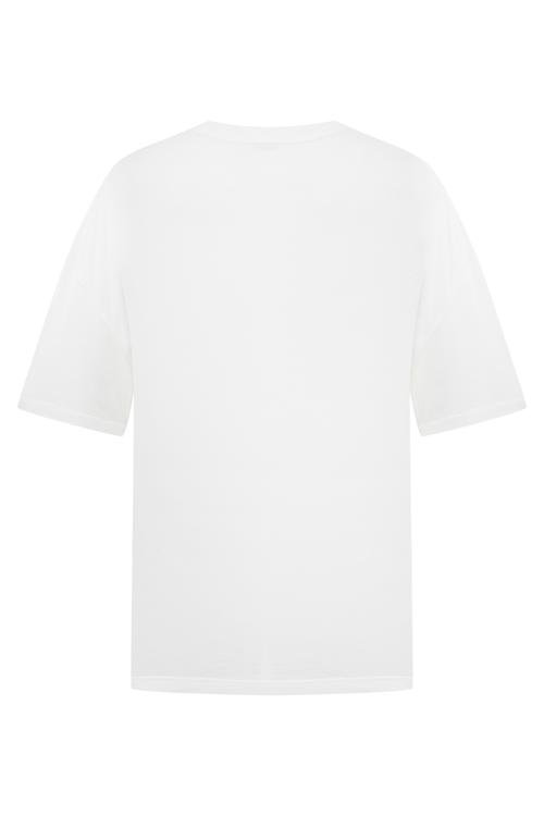  BASKILI BİSİKLET YAKA KISA KOLLU T-SHIRT