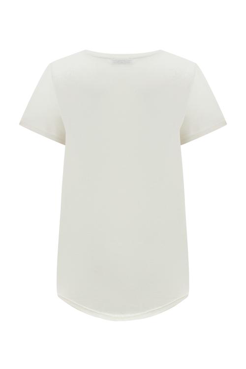  ÇİÇEK BASKILI KISA KOLLU T-SHIRT