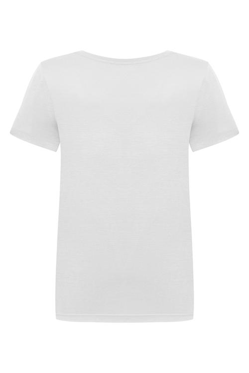  V YAKA KISA KOLLU VİSKON T-SHIRT