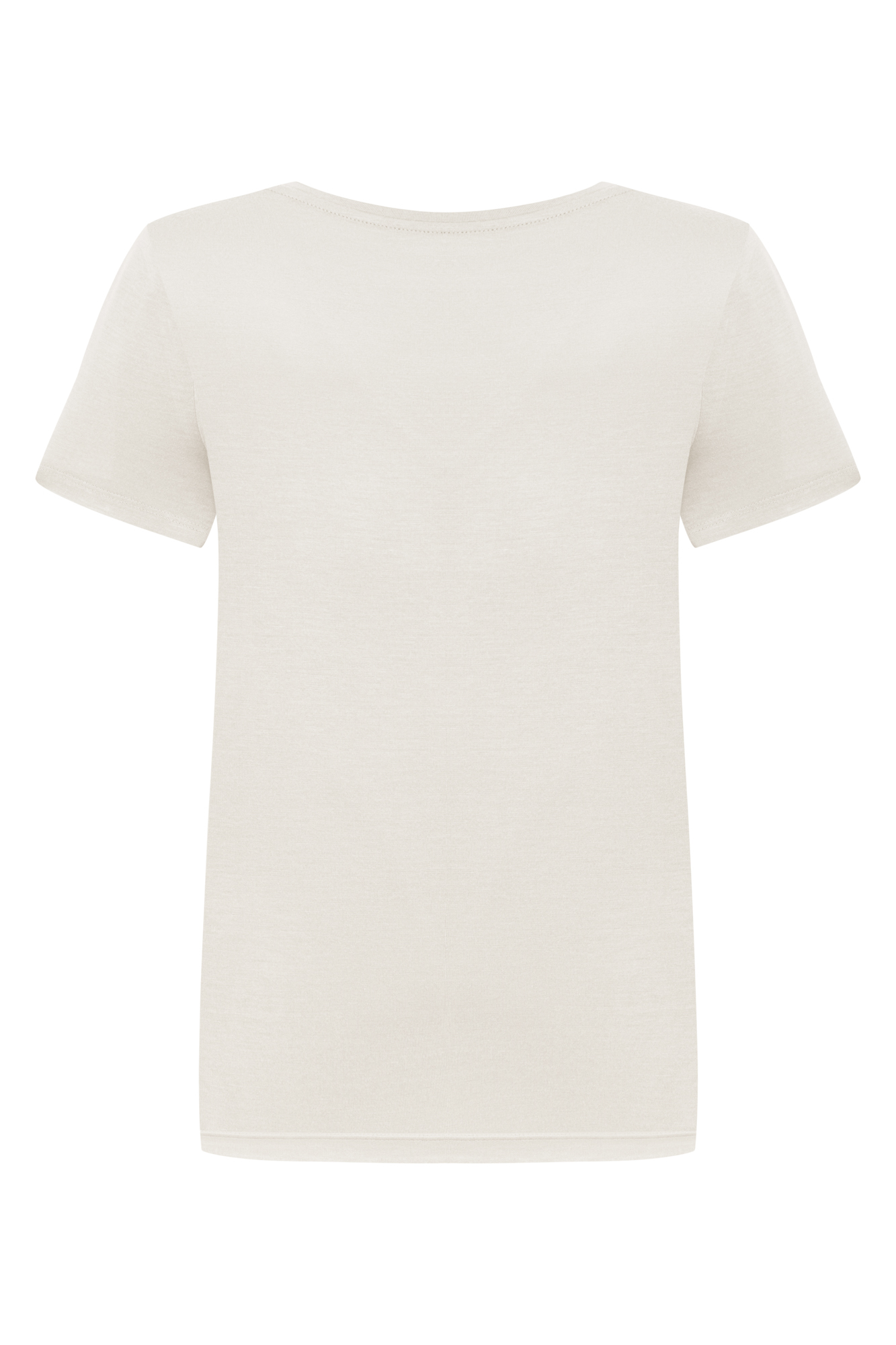 V YAKA KISA KOLLU VİSKON T-SHIRT