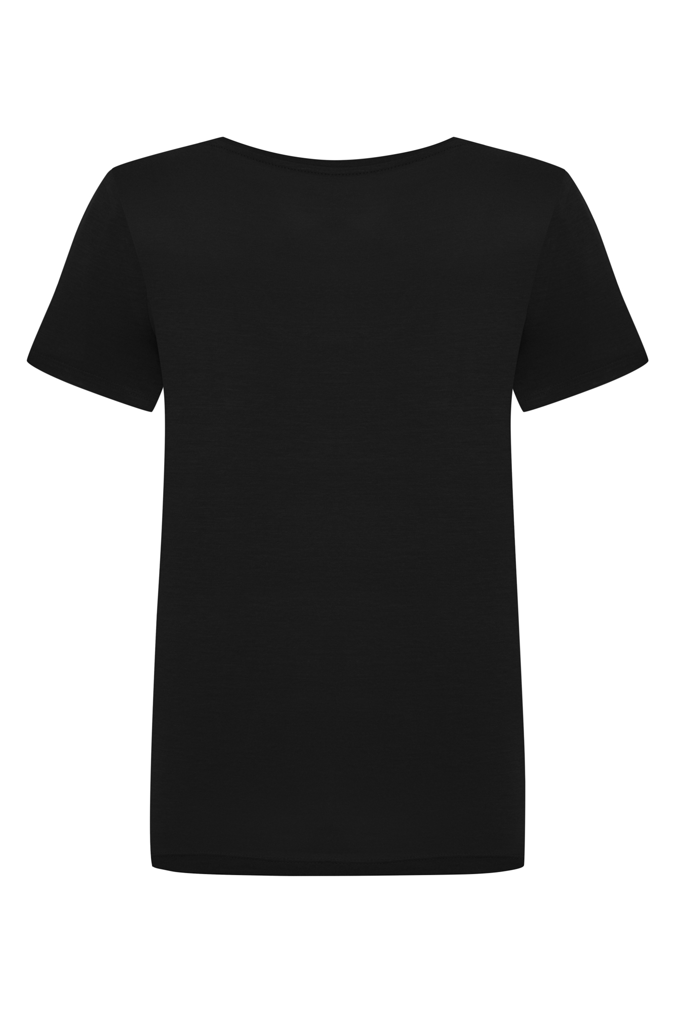 V YAKA KISA KOLLU VİSKON T-SHIRT