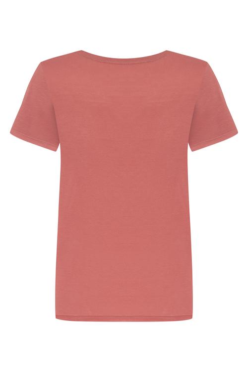  V YAKA KISA KOLLU VİSKON T-SHIRT