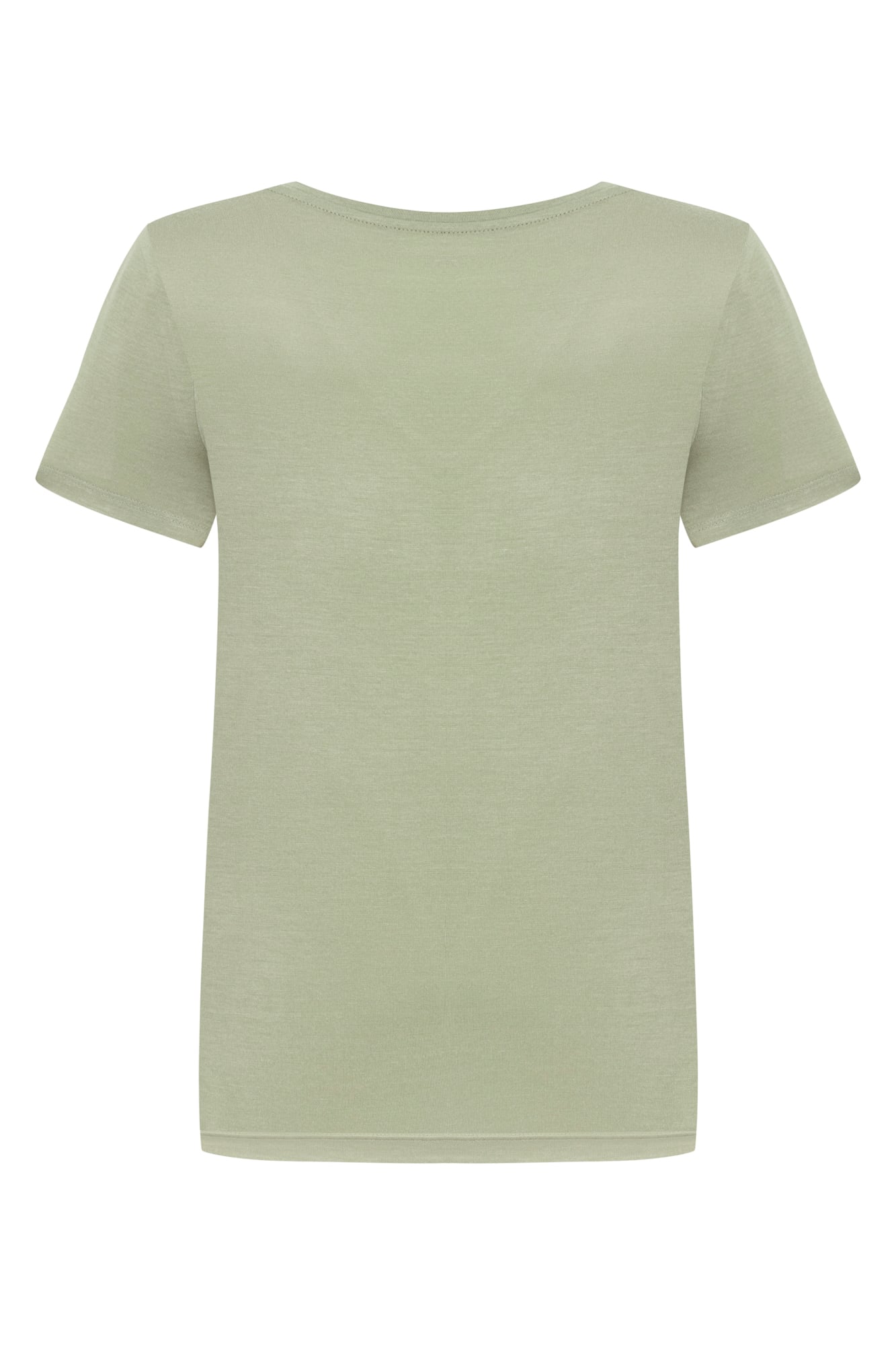 V YAKA KISA KOLLU VİSKON T-SHIRT