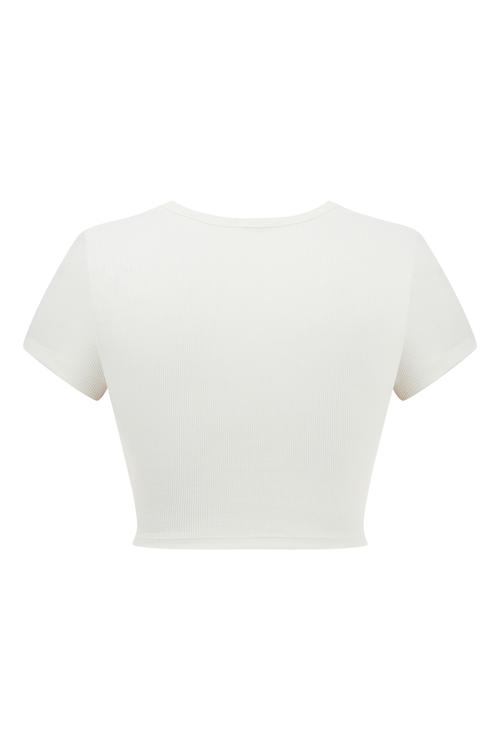  KISA KOLLU CROP T-SHIRT
