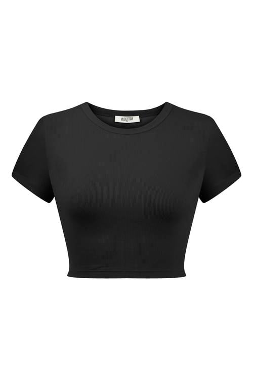  KISA KOLLU CROP T-SHIRT