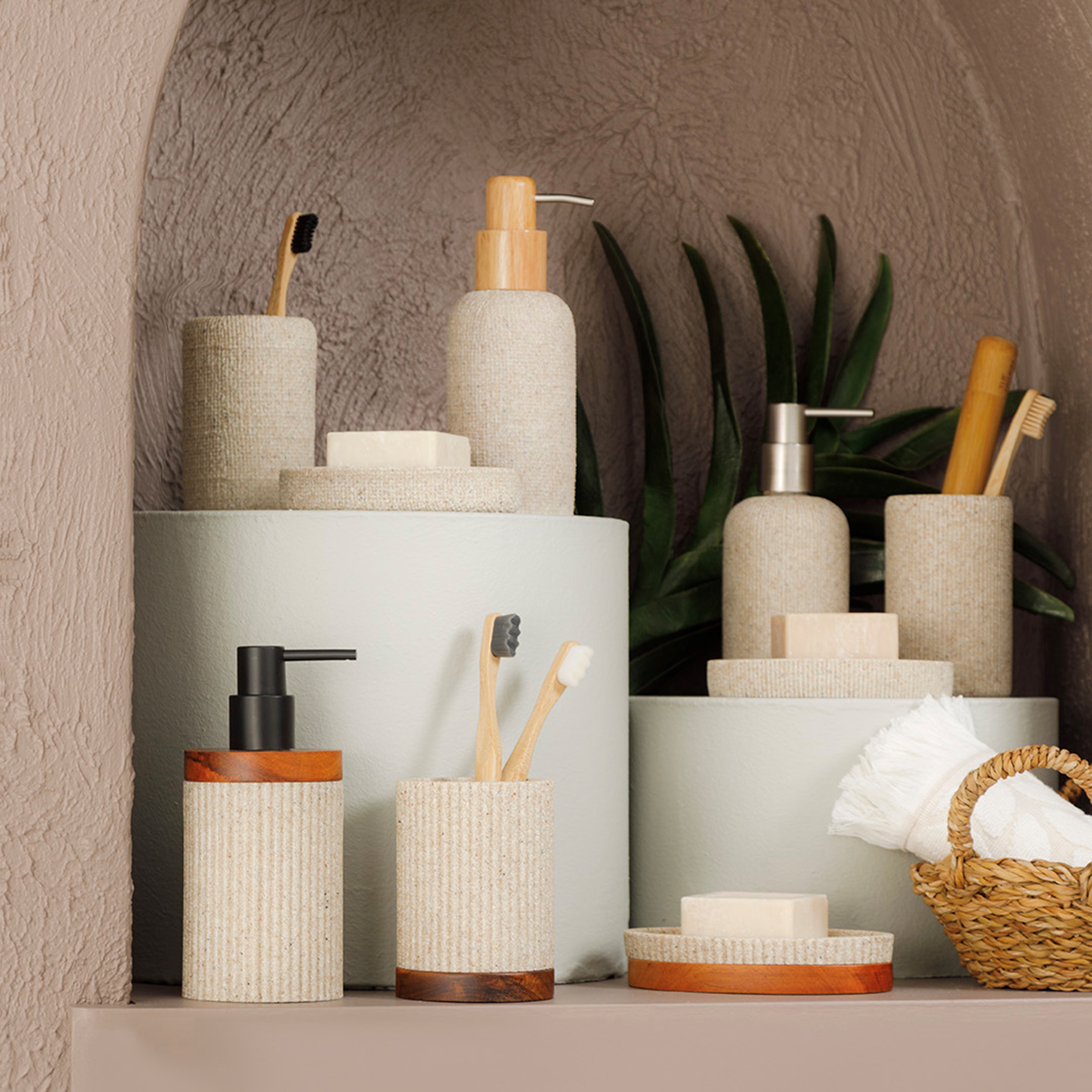 ATHENA 3LÜ BANYO SETİ KREM