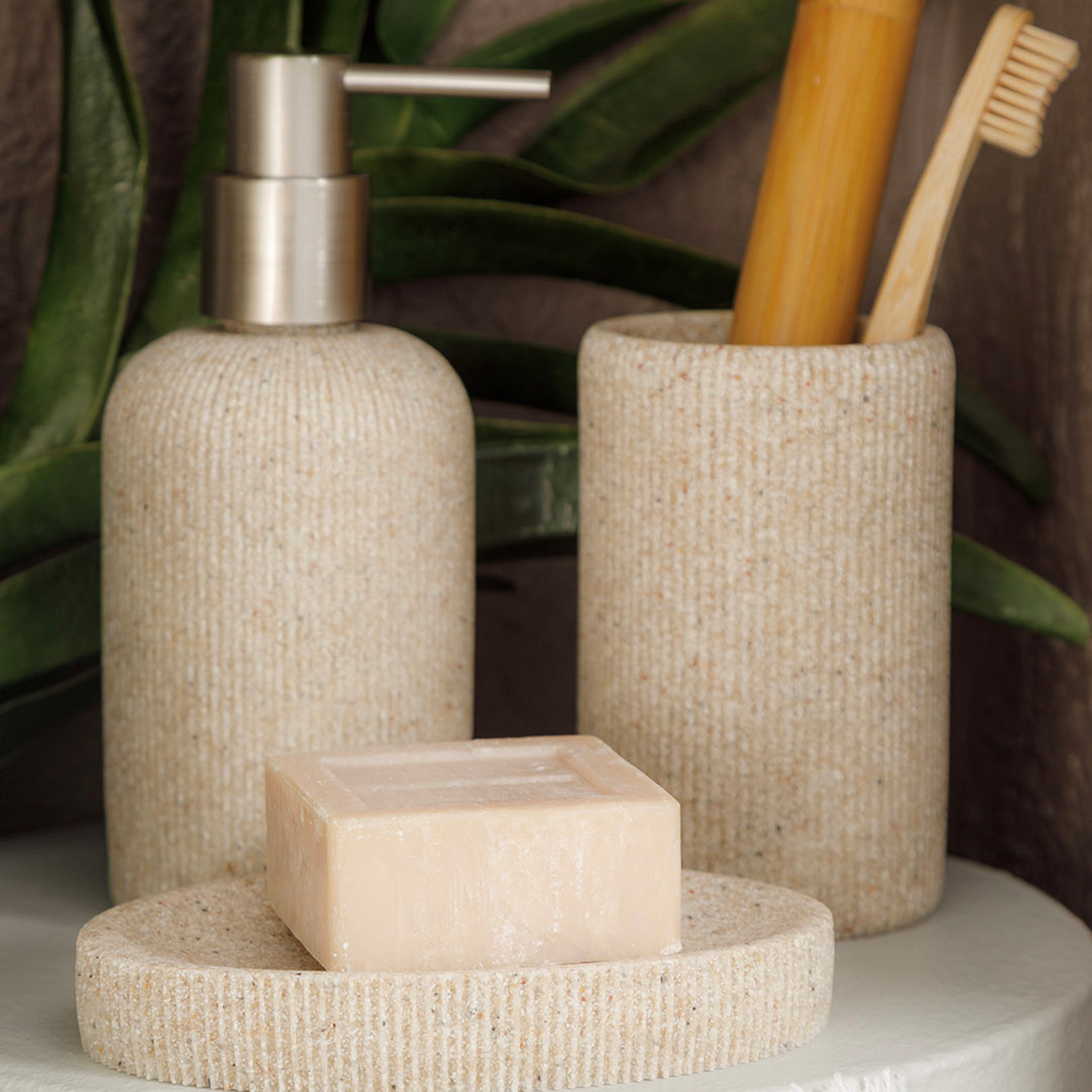 ATHENA 3LÜ BANYO SETİ KREM