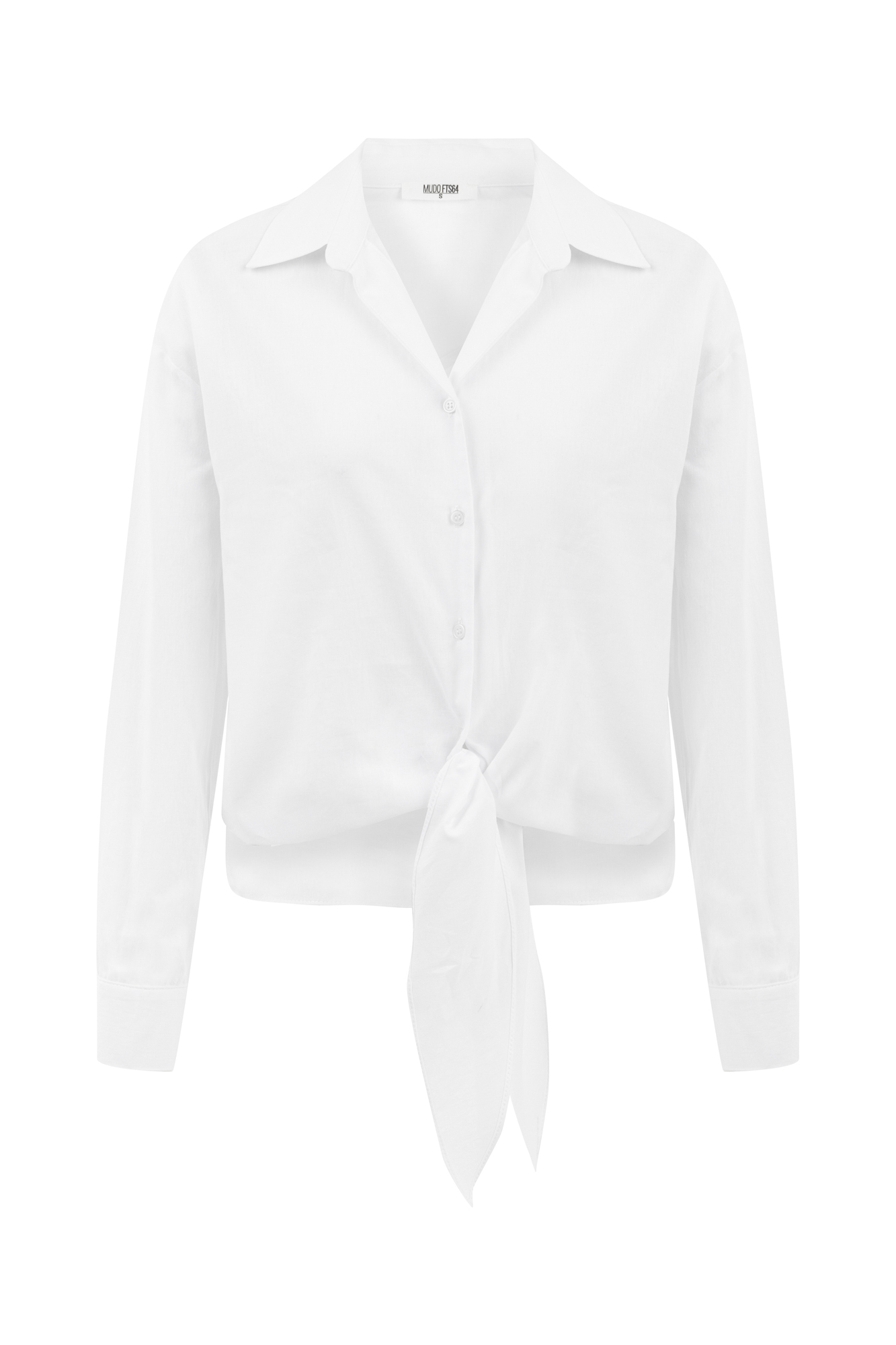 BAĞLAMA DETAYLI RAHAT KESİM GÖMLEK