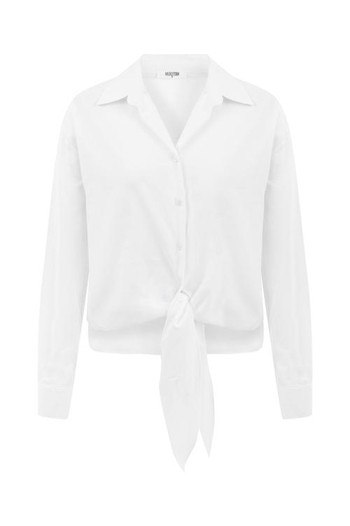  BAĞLAMA DETAYLI RAHAT KESİM GÖMLEK