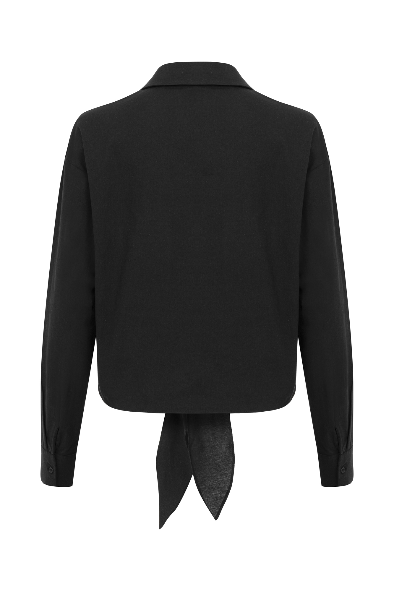 BAĞLAMA DETAYLI RAHAT KESİM GÖMLEK