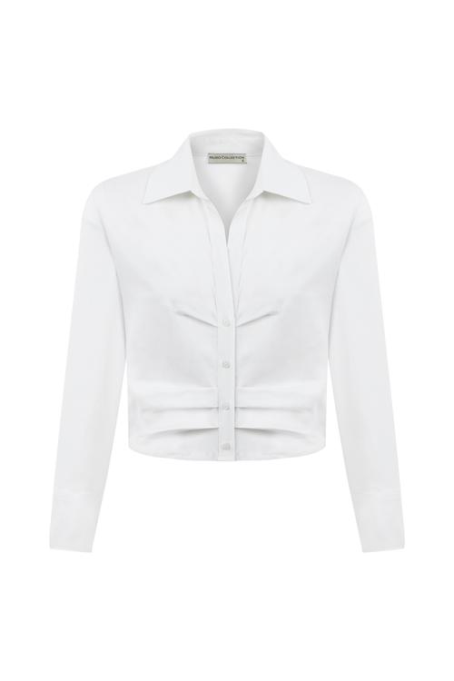  OVERSIZE CROP GÖMLEK