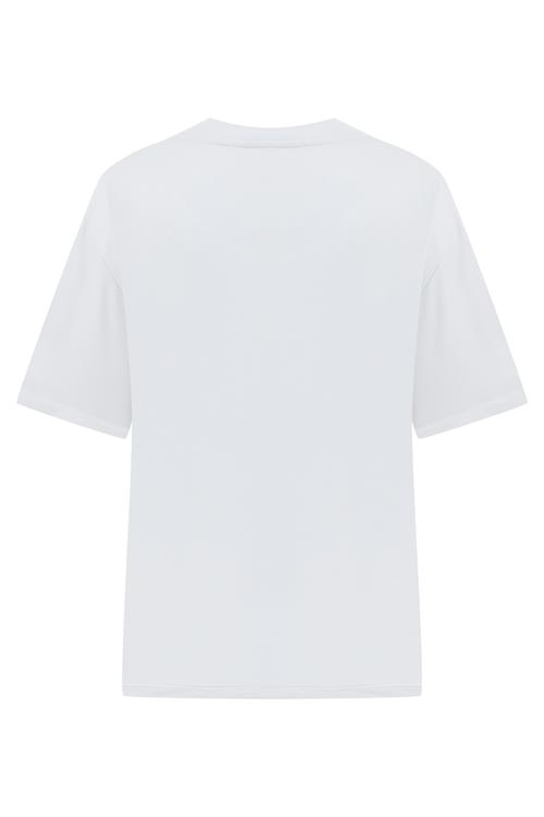  BİSİKLET YAKA KISA KOLLU OVERSIZE T-SHIRT