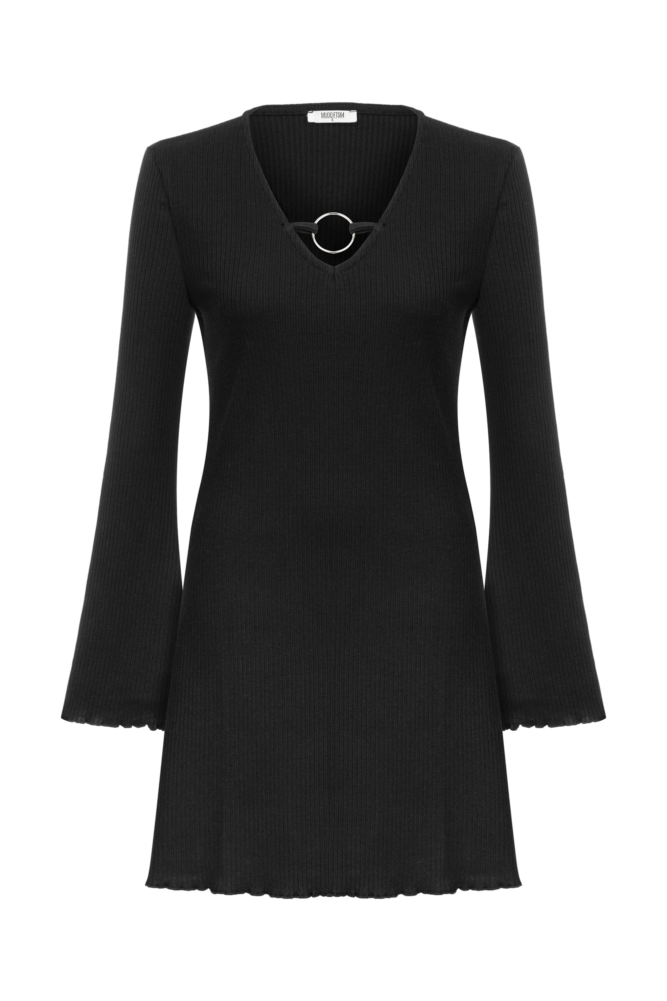 UZUN KOLLU MİNİ ELBİSE