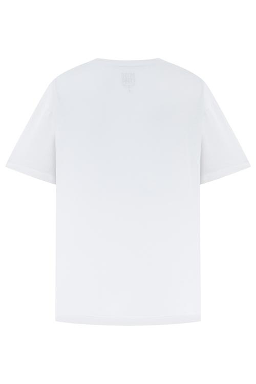  BASKILI BİSİKLET YAKA KISA KOLLU T-SHIRT