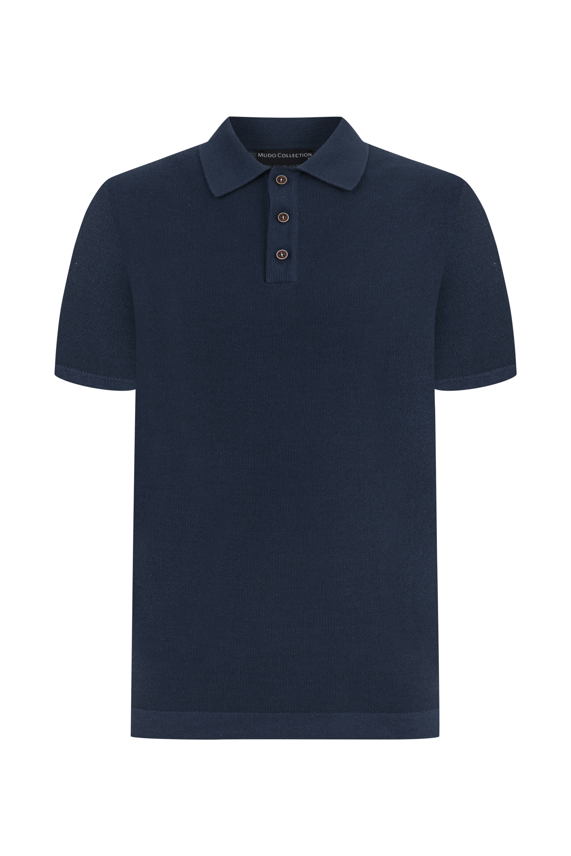 Erkek Lacivert Polo Yaka Kısa Kollu Triko
