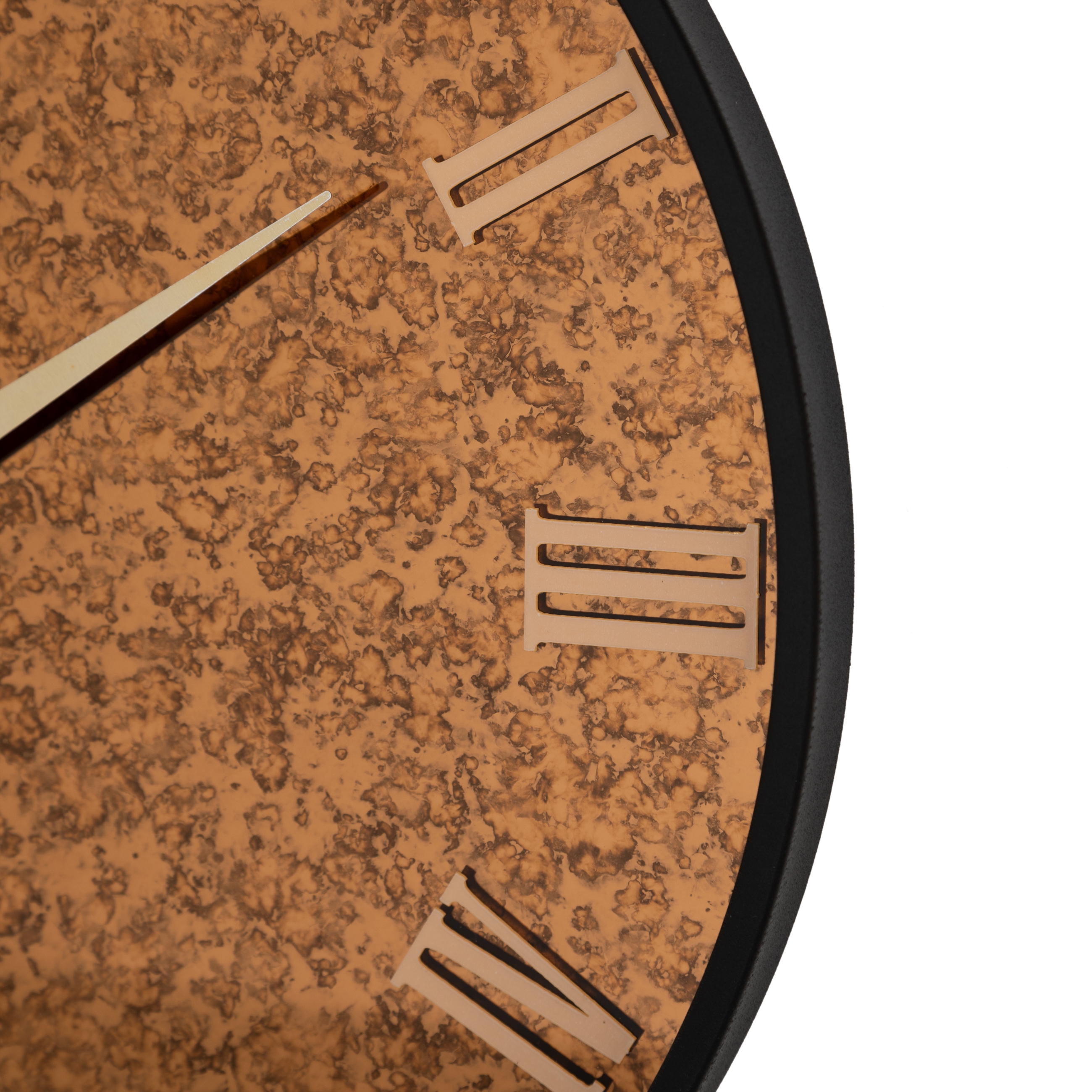 ANTIQUE METAL DUVAR SAATİ GOLD 50CM