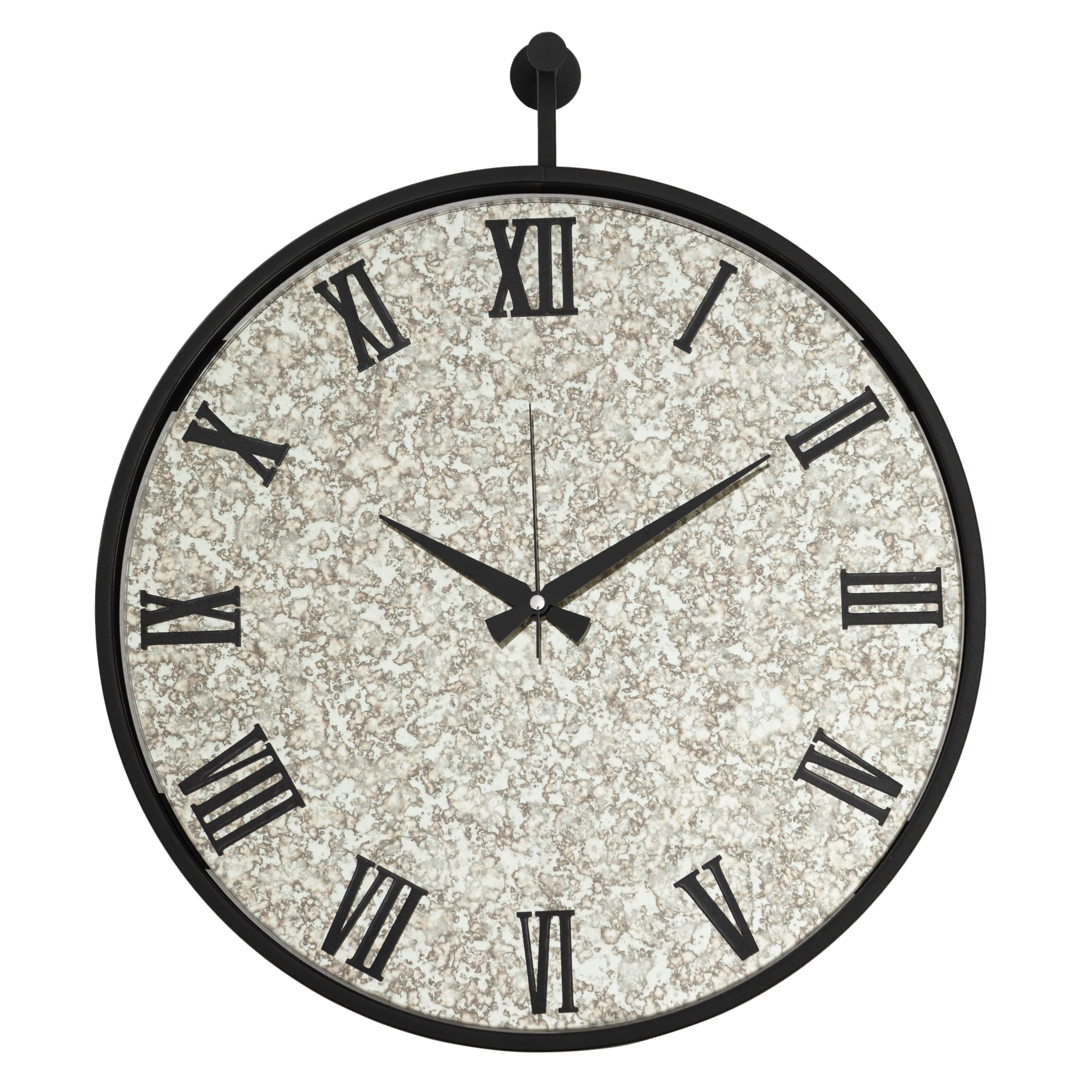 ANTIQUE METAL DUVAR SAATİ SILVER 50CM