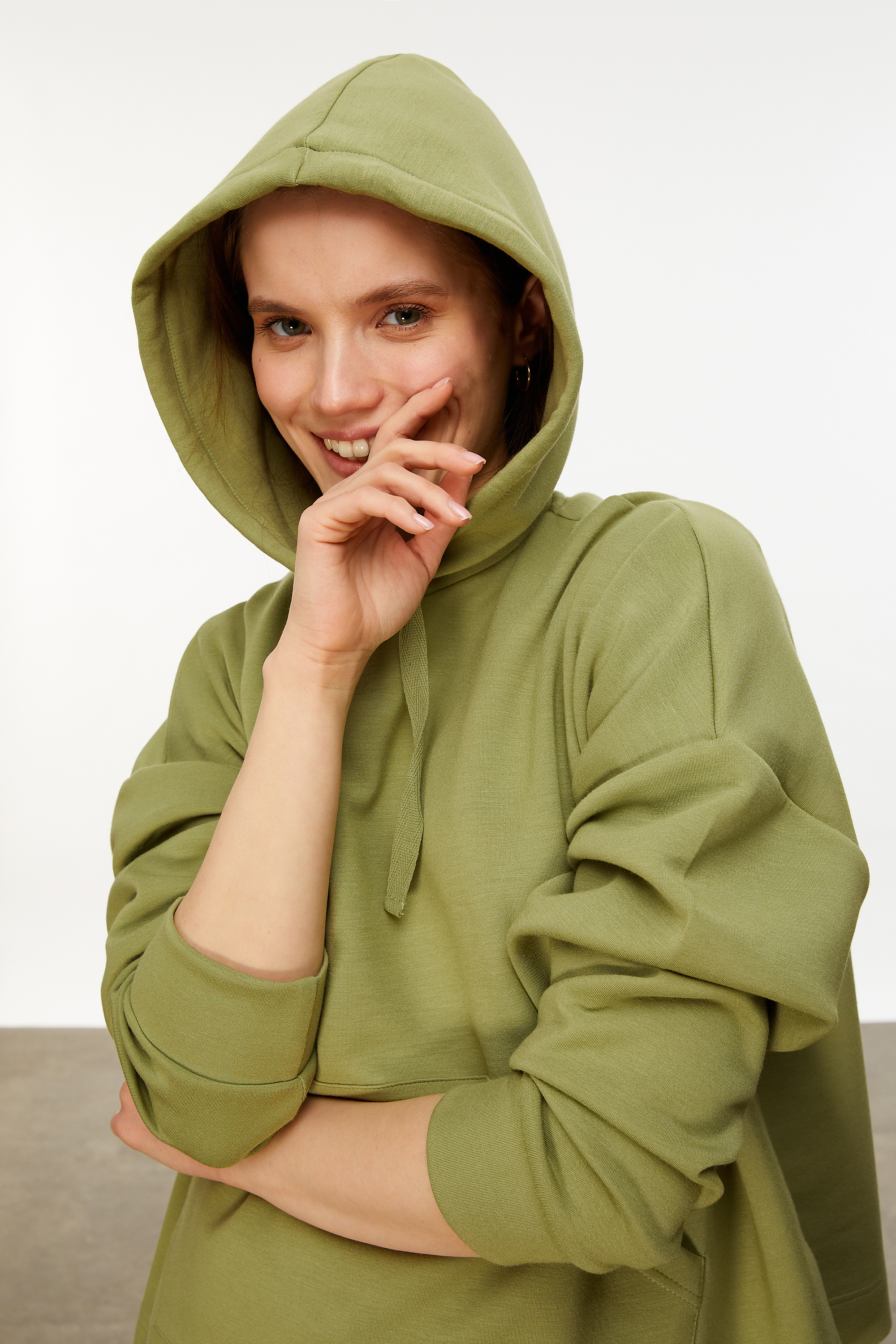 MODAL KARIŞIMLI KAPÜŞONLU SWEATSHIRT