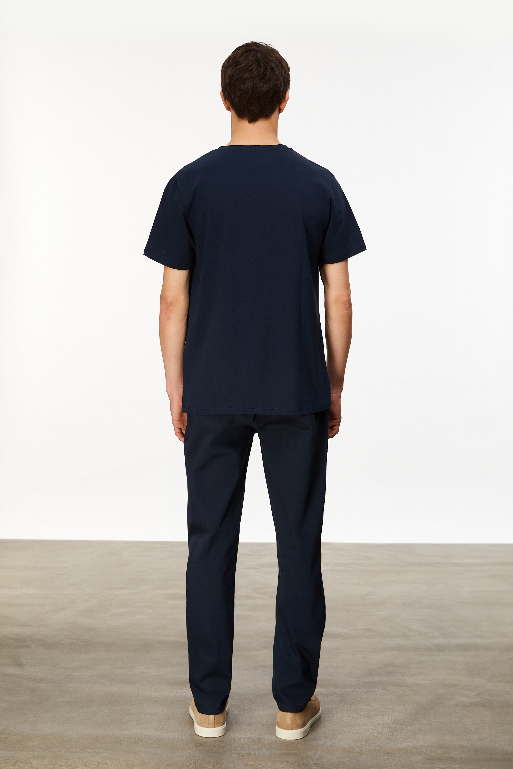 MARİN BASKILI BİSİKLET YAKA KISA KOLLU T-SHIRT