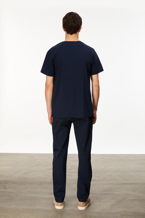  MARİN BASKILI BİSİKLET YAKA KISA KOLLU T-SHIRT