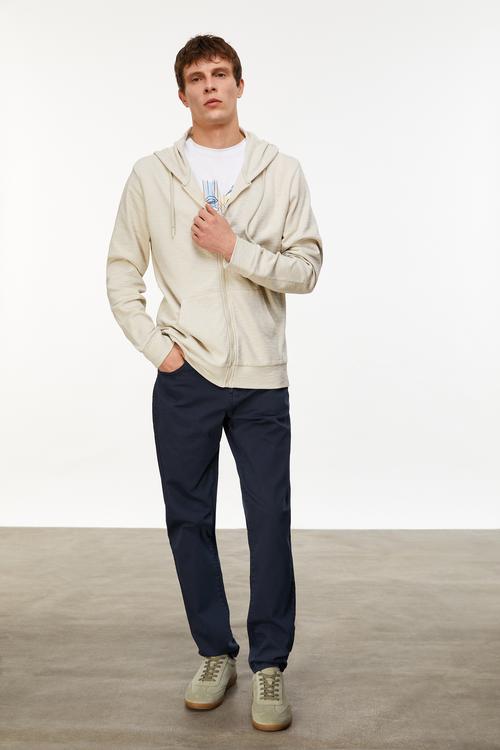  KAPÜŞONLU FERMUARLI SWEATSHIRT