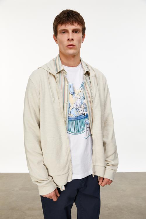  KAPÜŞONLU FERMUARLI SWEATSHIRT