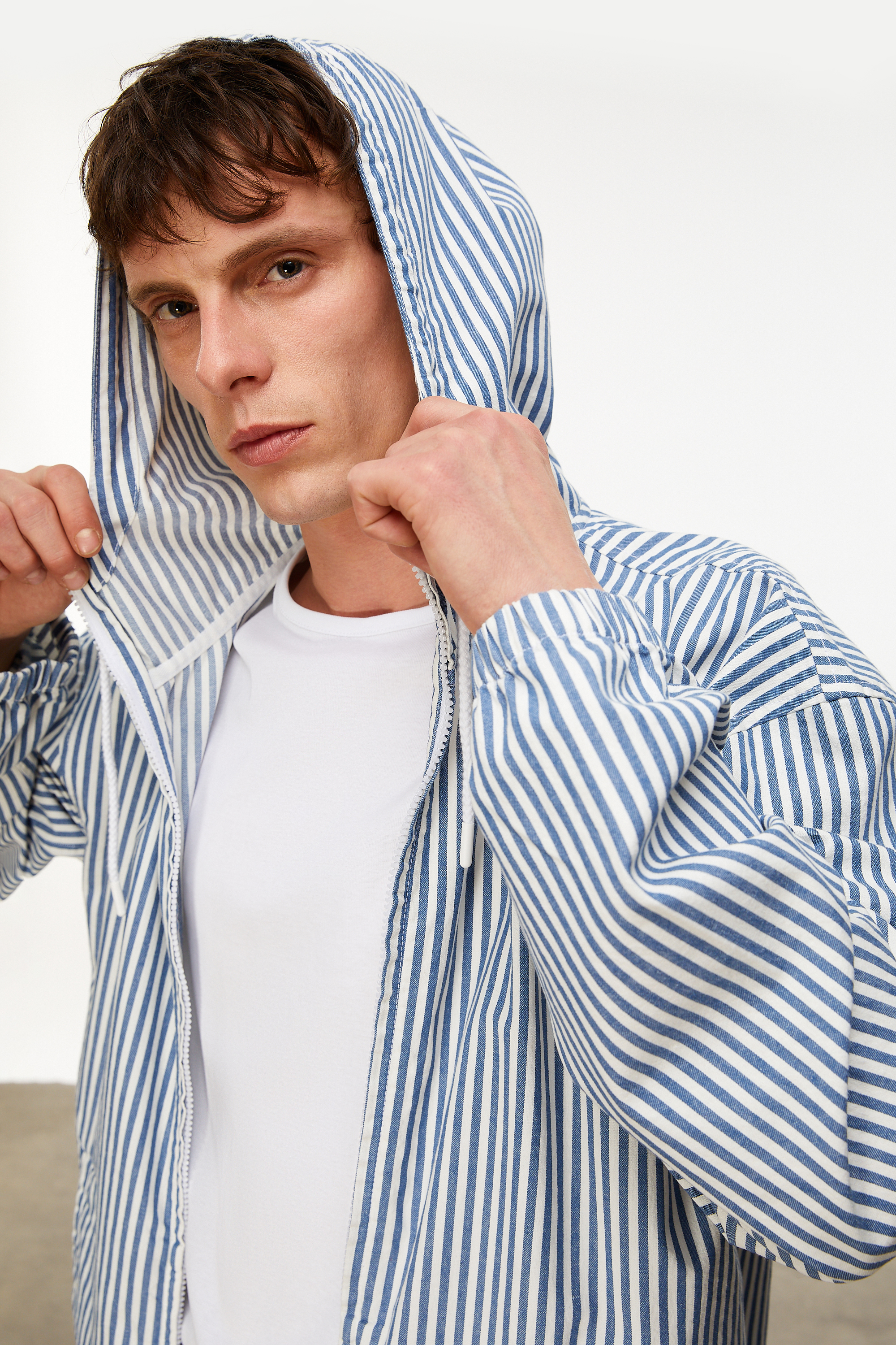 ÇİZGİLİ CASUAL CEKET