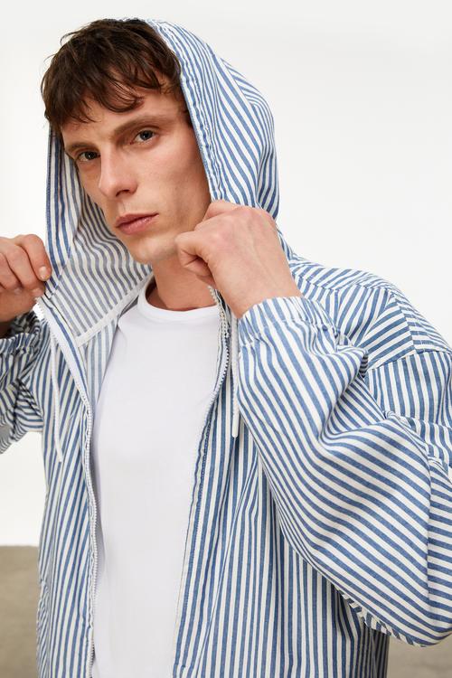  ÇİZGİLİ CASUAL CEKET