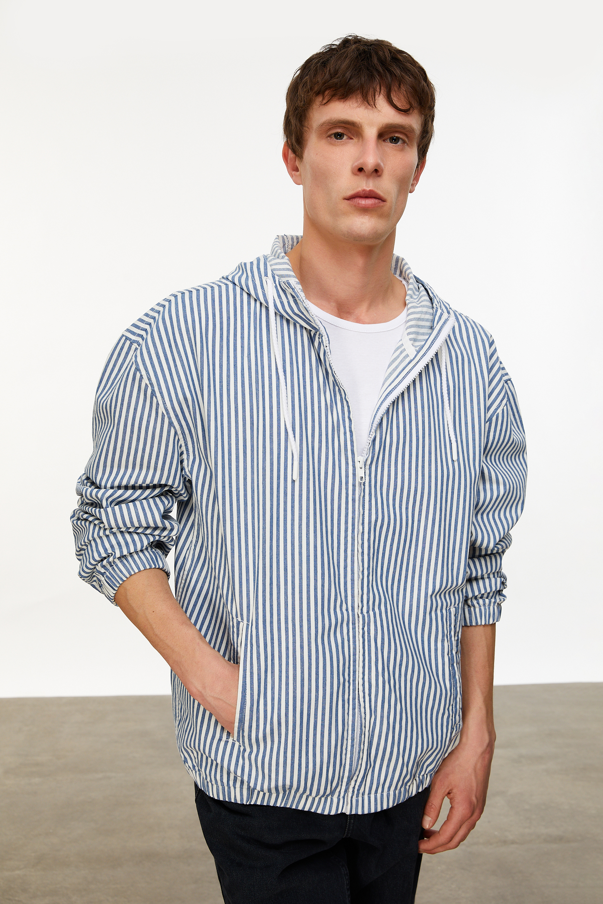 ÇİZGİLİ CASUAL CEKET