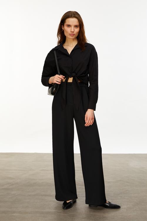  BAĞLAMA DETAYLI RAHAT KESİM GÖMLEK