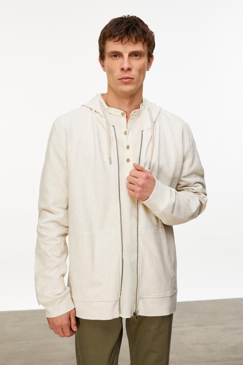  DOKULU KAPÜŞONLU SWEATSHIRT