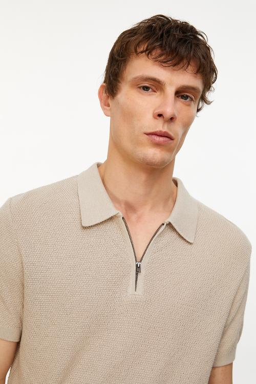  DOKULU POLO YAKA KISA KOLLU TRİKO