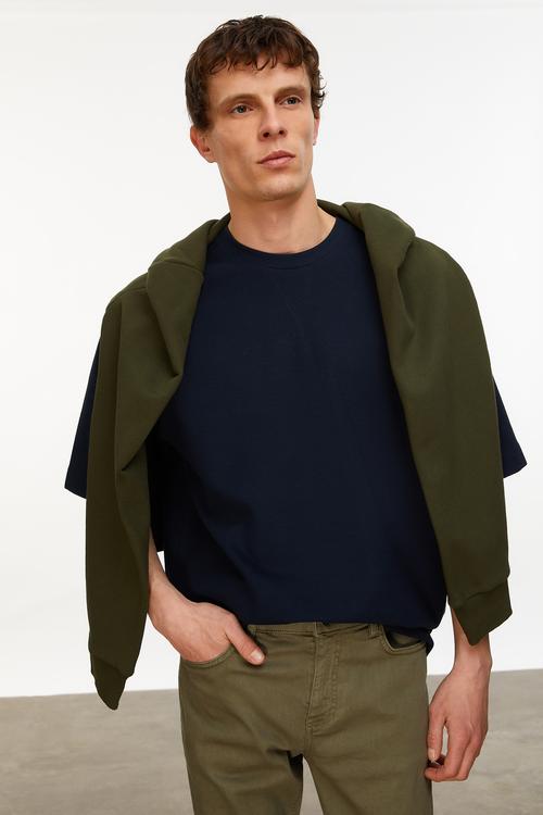  BİSİKLET YAKA KISA KOLLU OVERSIZE T-SHIRT