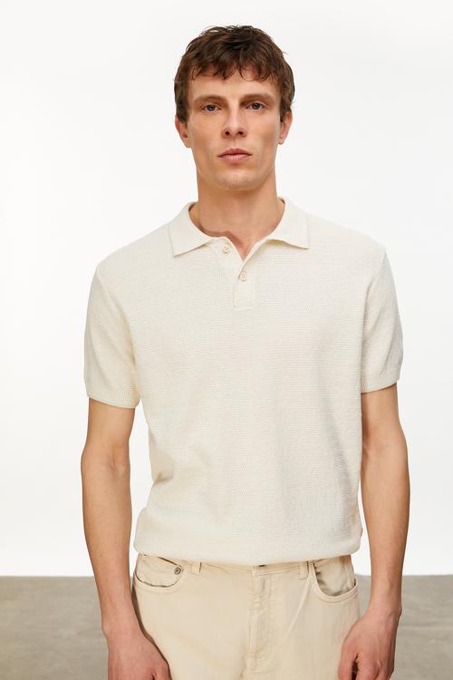  DOKULU POLO YAKA KISA KOLLU TRİKO