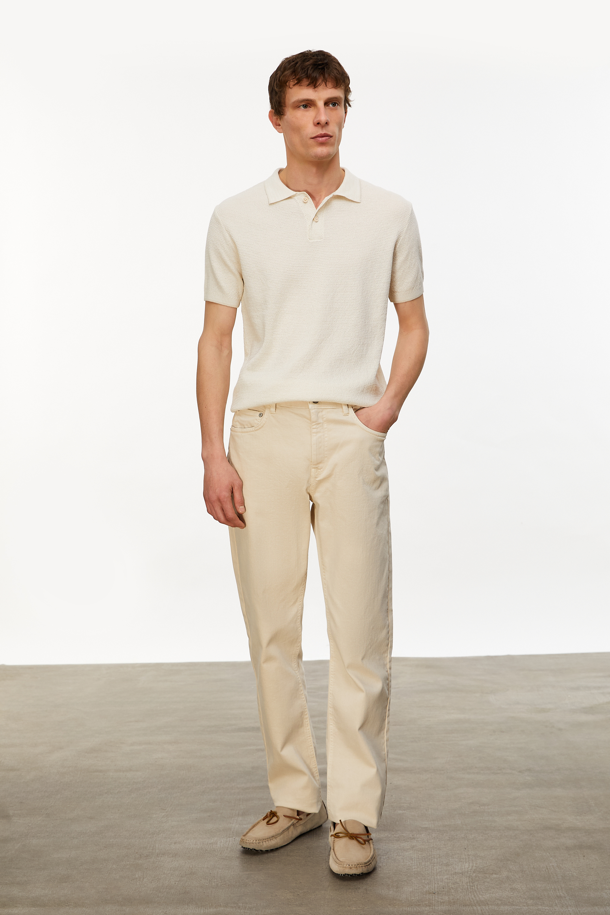 DOKULU POLO YAKA KISA KOLLU TRİKO